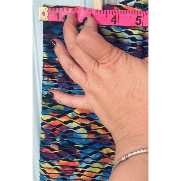 Multicolored Trippy 4Pc  Upcycled Festival Rave Fit  L XL Skirt Top Sleeves - Picture 6 of 10